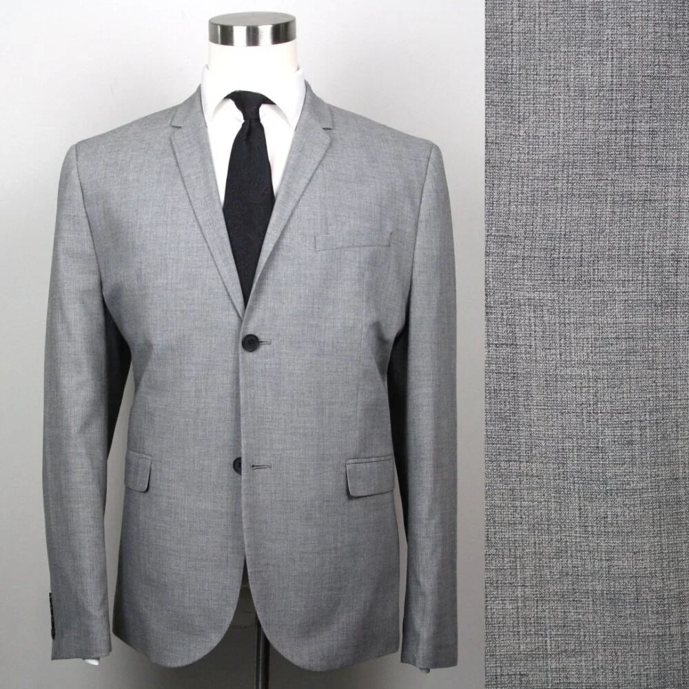 H&M Mens Skinny-Fit Blazer Sport Coat 46R 2-Bttn‎ Casual Jacket E081290